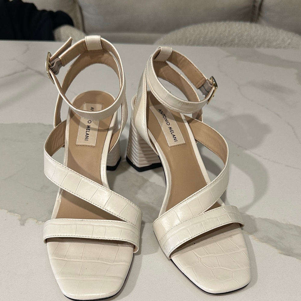 ANTONIO MELANI White Strappy Heels